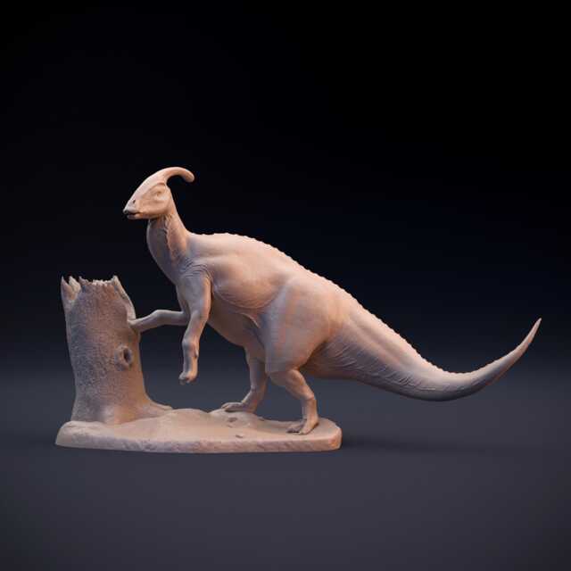 Parasaurolophus Walkeri Model - 125 Scale 3D Resin Printed Miniature - image 1