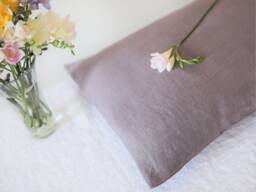Ash Roses Linen Pillow Cover, Cases, Stone Washed Sham, Pillows, Bedroom Bed Case, Flax Pillows