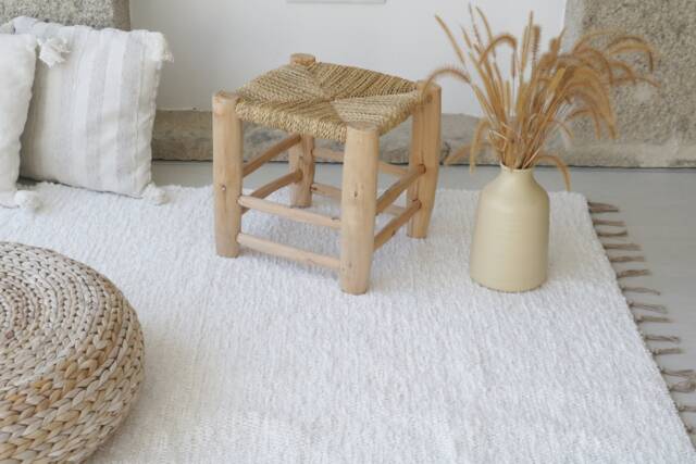 Large White Area Rug 200x300cm, Rug, Living Room Neutral Color Bedroom Kids Boho Decor, Nursery Carpet - image 1
