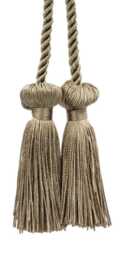"D??copro Decorative Double Tassel Curtain & Drapery Tieback/Holdback, 3"" - 7.5cm, 27" - thumbnail 2