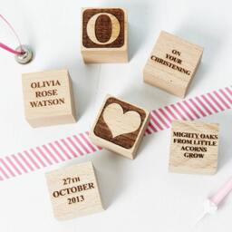 Personalised Christening Heart Building Block - thumbnail 4
