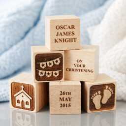 Personalised Christening Heart Building Block - thumbnail 3