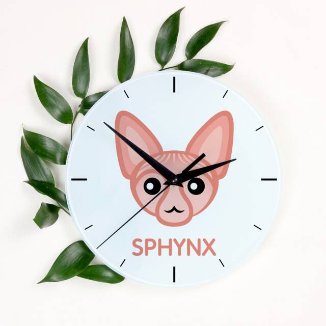 A Clock With A Sphynx Cat. New Collection The Cute Art-Dog Cat - image 1