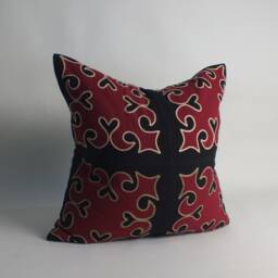 Handmade Hmong Pillow Cover Vintage Ethnic Fabric Cushion - 18x18 - thumbnail 3