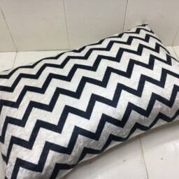 Velvet Ikat Pillow Cover, Handwoven Silk Accent Pillow, 16x24 - thumbnail 4