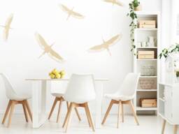 Birds Modern Wall Sticker Set 5x Stork Backgroundless Contour Cut Self-Adhesive Bird W801B