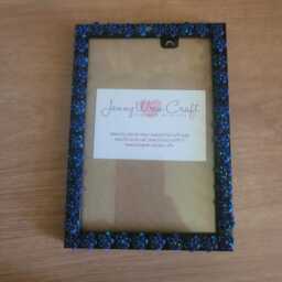 Iridescent Black Gothic Style Resin Flower Flatbacks Photo Frame 4 X 6 Inches - thumbnail 3