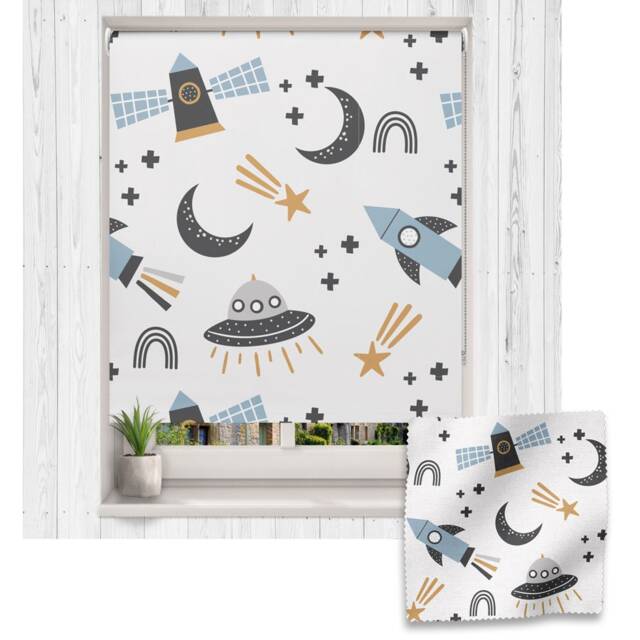 Scandi Space Roller Blind, Children's Made To Measure, Blind - image 1
