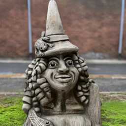 Concrete Witch Statue Stone Sorceress Sculpture Handmade Spooky Figurine Outdoor Garden Ornament Magic Decoration Yard Art - thumbnail 4