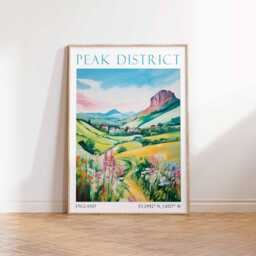 Peak District Travel Print, Poster, Landscape England Wall Art, English Decor, Gift - thumbnail 1
