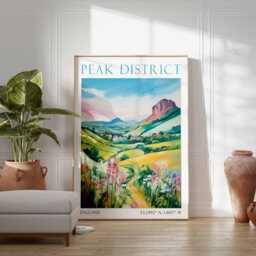 Peak District Travel Print, Poster, Landscape England Wall Art, English Decor, Gift - thumbnail 3