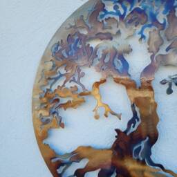 Elegant 60 cm Tree Of Life Wall Decor, Hand-Heated Finish - Hanging Statement Piece - thumbnail 4