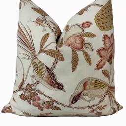 Schumacher Campagne Signature Collection Rose & Ochre Cushion Cover Pillow Double Sided - thumbnail 2