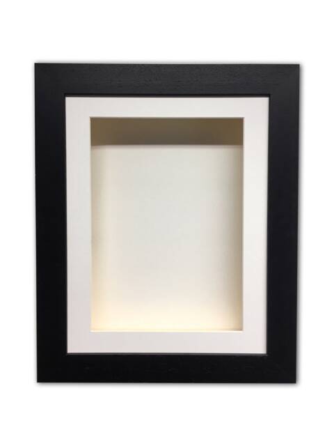 Shadow Picture Frame, 3 Inch Deep Memory Display, White Mount Handmade Keepsake - image 1