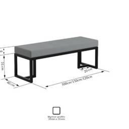 Leather Bench With Metal Frame - Tufted Entryway Bench, Modern Hallway Seating, Bedroom Handmade Upholstered Seat, Custom Size&colors - thumbnail 3
