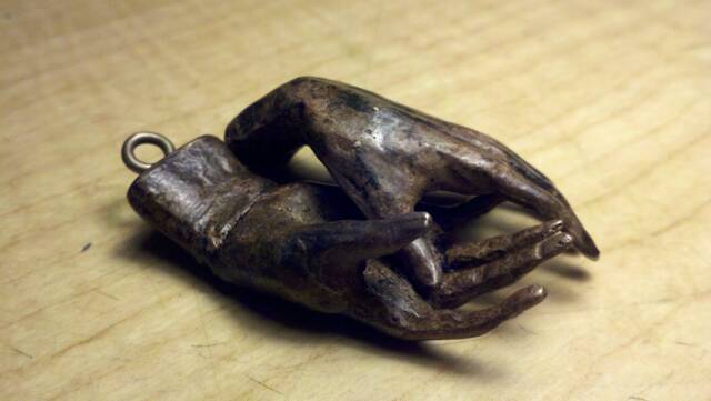 Small Bronze Hands With Bronze Screw Eyes, 2 - image 1