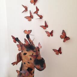 3D Monarch Butterfly Wall Art Brown Home Decor, Set Of 18 - thumbnail 3