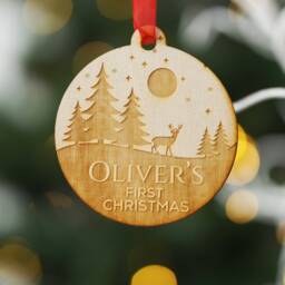 Baby First Christmas Bauble, Baby's 1st Bauble Keepsake, My Ornament, Personalised Decoration Gift - thumbnail 2