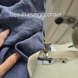 Vintage Indigo Hemp Duvet Cover & Pillowcases Set, Custom Made Soft Bedding - thumbnail 3