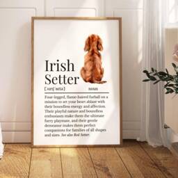 Irish Setter Definition Print, Wall Print For Owner, Dog Owner Gift, Mum - thumbnail 1