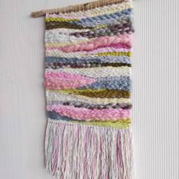 Reserve. Woven Wall Hanging Tapestry Weaving Art Decor Modern - thumbnail 3