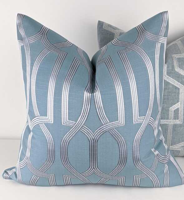Gorgeous Geometric Design Duck Egg Cushion Cover Modern Home Decor Chair Sofa & Bed Pillow Designer - image 1