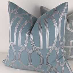 Gorgeous Geometric Design Duck Egg Cushion Cover Modern Home Decor Chair Sofa & Bed Pillow Designer - thumbnail 2