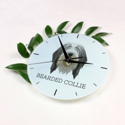 A Clock With A Bearded Collie Dog. New Collection The Geometric Dog - thumbnail 2