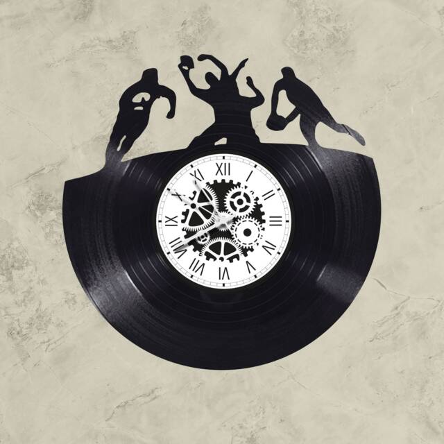 Rugby Theme 33 Rpm Vinyl Record Clock - image 1