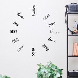 Large Wall Clock Vinyl Decal - Hgtv Inspired Design Your Choice Of Colors Movement Not Included Removable Sticker
