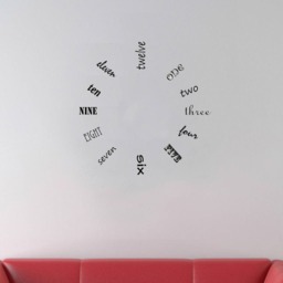 Large Wall Clock Vinyl Decal - Hgtv Inspired Design Your Choice Of Colors Movement Not Included Removable Sticker - thumbnail 3