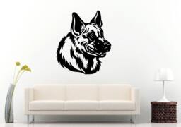 German Shepard Dog Mans Best Friend Cop Breed Animal Wall Decal Vinyl Sticker Mural Room Decor L944 - thumbnail 1