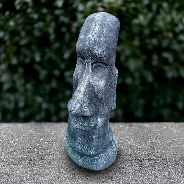 Stone Easter Island Figure Outdoor Head Sculpture Concrete Polynesian Style Decoration Handmade Ornament Moai Lover Gift Yard Art - image 1
