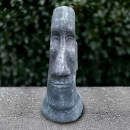 Stone Easter Island Figure Outdoor Head Sculpture Concrete Polynesian Style Decoration Handmade Ornament Moai Lover Gift Yard Art - thumbnail 2
