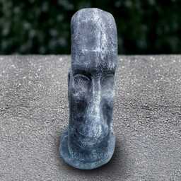 Stone Easter Island Figure Outdoor Head Sculpture Concrete Polynesian Style Decoration Handmade Ornament Moai Lover Gift Yard Art - thumbnail 4