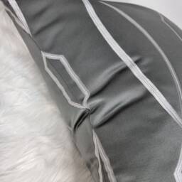 Hayden Cushion Cover Steel Grey Geometrical Modern Home Decor For Sofa Chair & Bed Pillow Designer Handmade From John Lewis Fabric - thumbnail 4