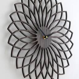 Wedding Gift - Wall Clock Spirograph, Stylish Wall Clock, Couple Gift, Wood Clock, Home Decoration, Large Wooden Decor - thumbnail 4