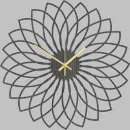 Wedding Gift - Wall Clock Spirograph, Stylish Wall Clock, Couple Gift, Wood Clock, Home Decoration, Large Wooden Decor - thumbnail 2