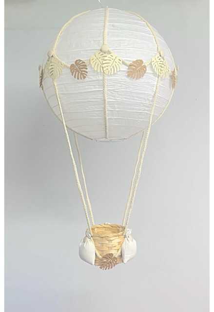 Neutral Jungle Hot Air Balloon Nursery Light Shade - image 1