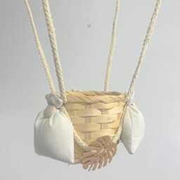 Neutral Jungle Hot Air Balloon Nursery Light Shade - thumbnail 3