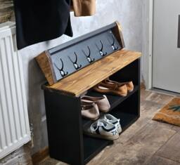 Handmade Wooden Shoe Rack Bench Entryway Organizer, 18 Colors