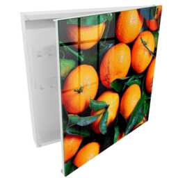Fresh Fruit Wall Mounted Key Cabinet, Orange Box For Home, Photographic Food, Lovers Of Nature & Freshness - thumbnail 2