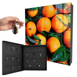 Fresh Fruit Wall Mounted Key Cabinet, Orange Box For Home, Photographic Food, Lovers Of Nature & Freshness