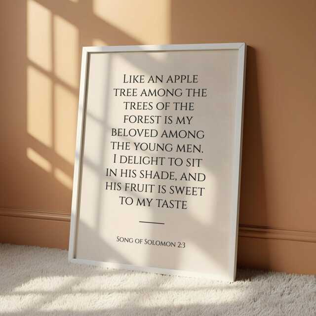 Song Of Solomon 23 Bible Verse Print, Framed Prayer Poster - image 1