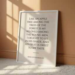 Song Of Solomon 23 Bible Verse Print, Framed Prayer Poster - thumbnail 1