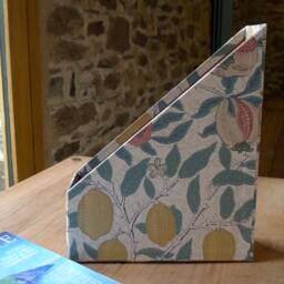 William Morris Magazine Holder Handmade Stationery Organiser in Fruit Design - thumbnail 2