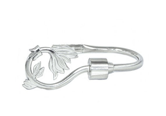 Stainless Steel Swirl Leaf Ball Curtain Tiebacks/Holdbacks