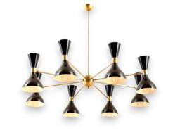 Mid Century Italian Sputnik Chandelier Diabolo Stilnovo Style, Modern Ceiling Lamp Light Kitchen Dining Room 8 Light - thumbnail 1