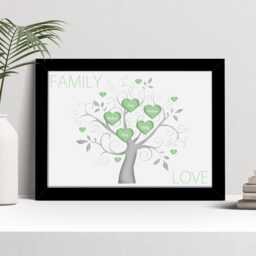 Personalised Family Tree Print, Custom Wall Art, Birthday Gift For Mum Dad - thumbnail 2