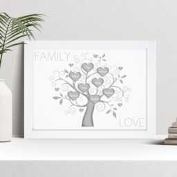 Personalised Family Tree Print, Custom Wall Art, Birthday Gift For Mum Dad - thumbnail 1